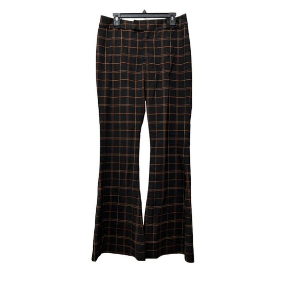 NWT SMYTHE Size 10 Bootcut Trousers In Plaid Mid-rise MSRP $450 - Picture 1 of 10